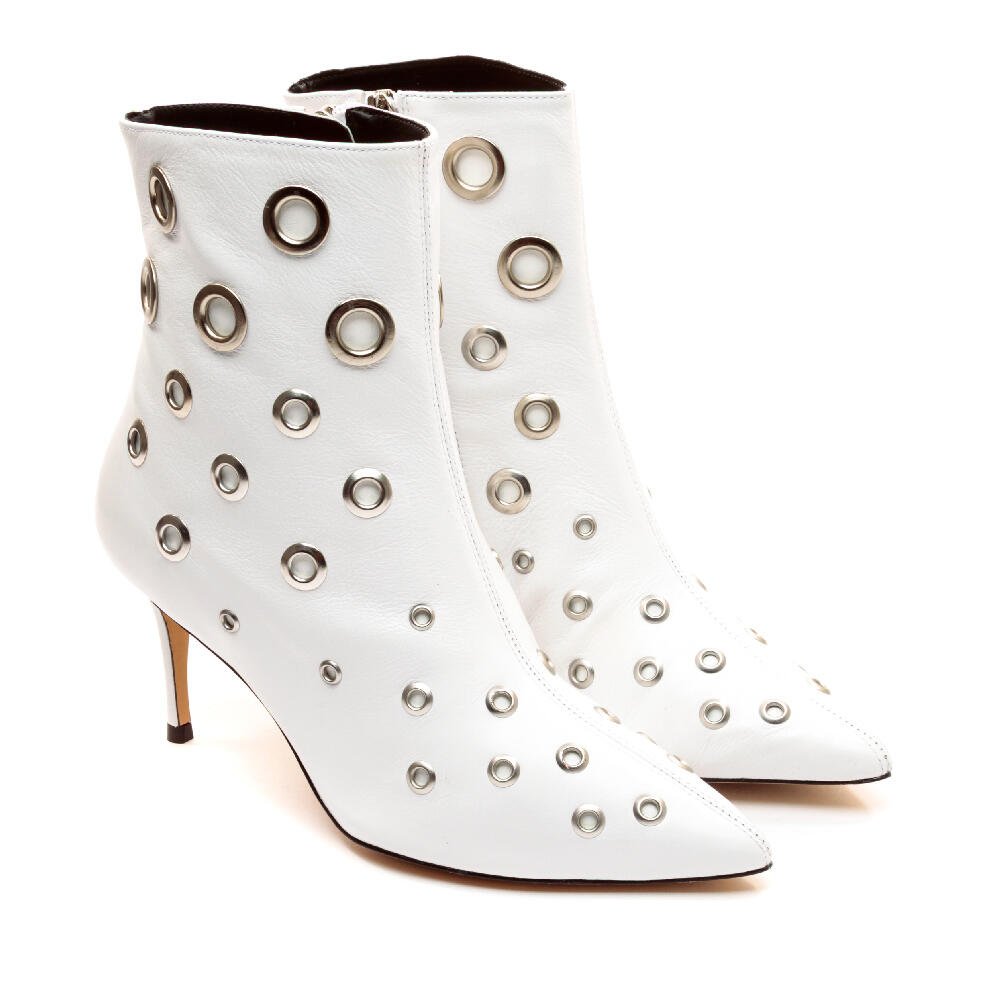 Bota Couro Branco Cano Curto Cecconello 2399024-2 Branco 5