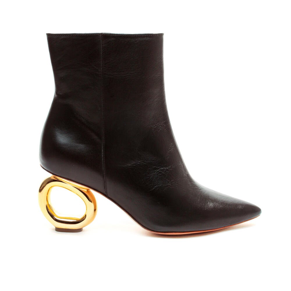 Bota Couro Preto Cano Curto Cecconello 2201001-5