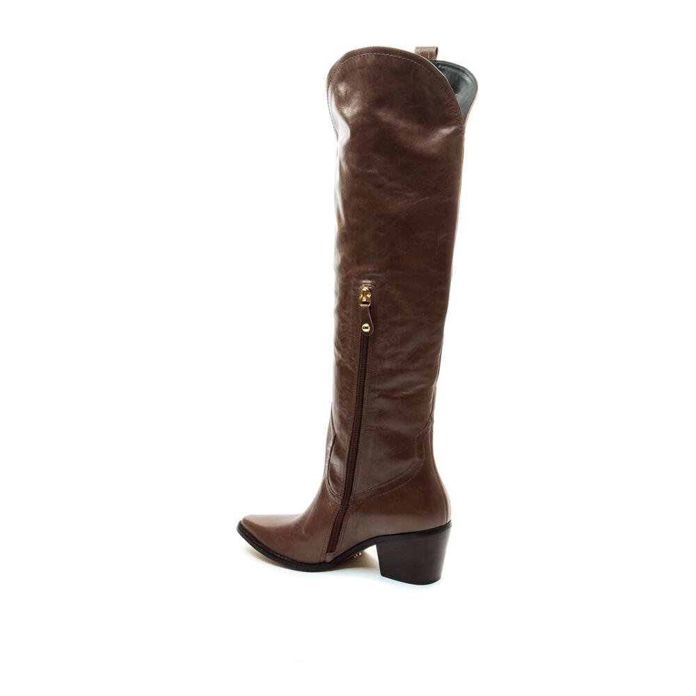 Bota Couro Marrom Cano Longo Cecconello 2619002-3 Marrom 4