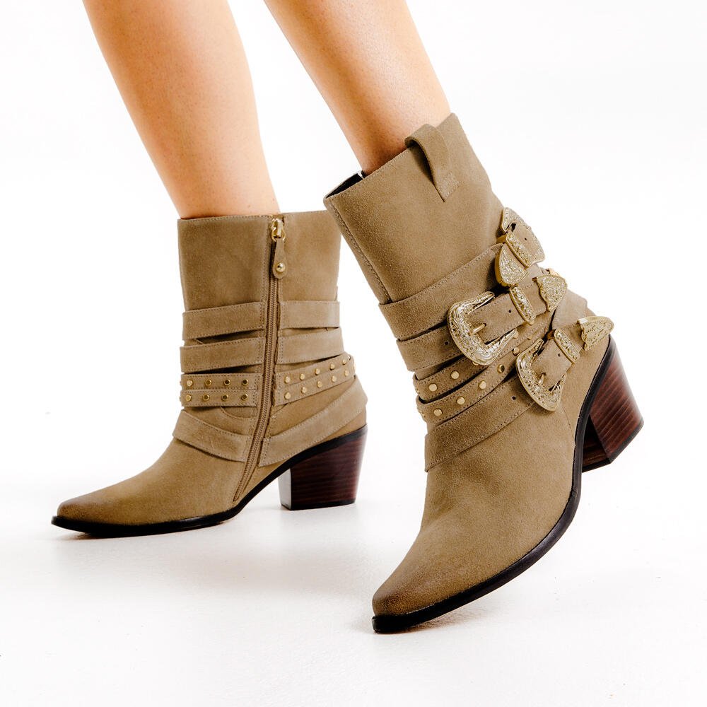 Bota Couro Marrom Cano Curto Cecconello 2619007-1 Marrom 2