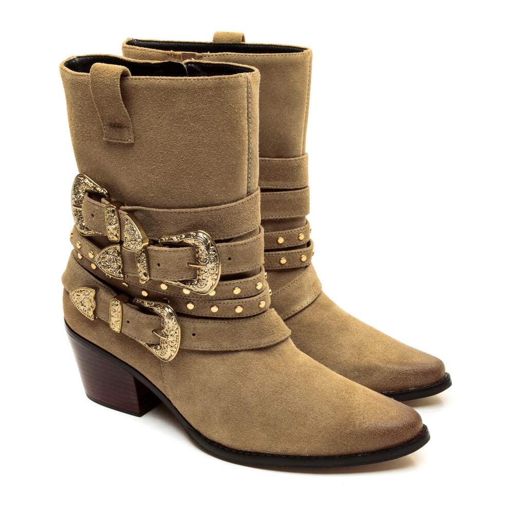 Bota Couro Marrom Cano Curto Cecconello 2619007-1 Marrom 5