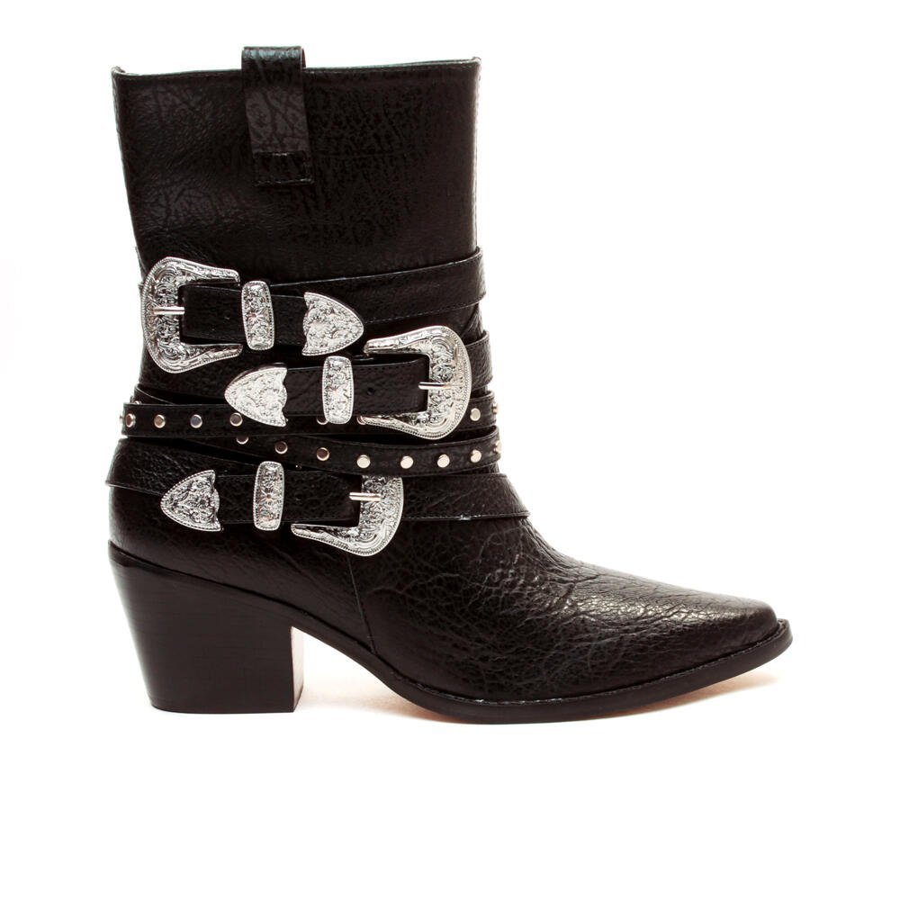 Bota Couro Preto Cano Curto Cecconello 2619007-3