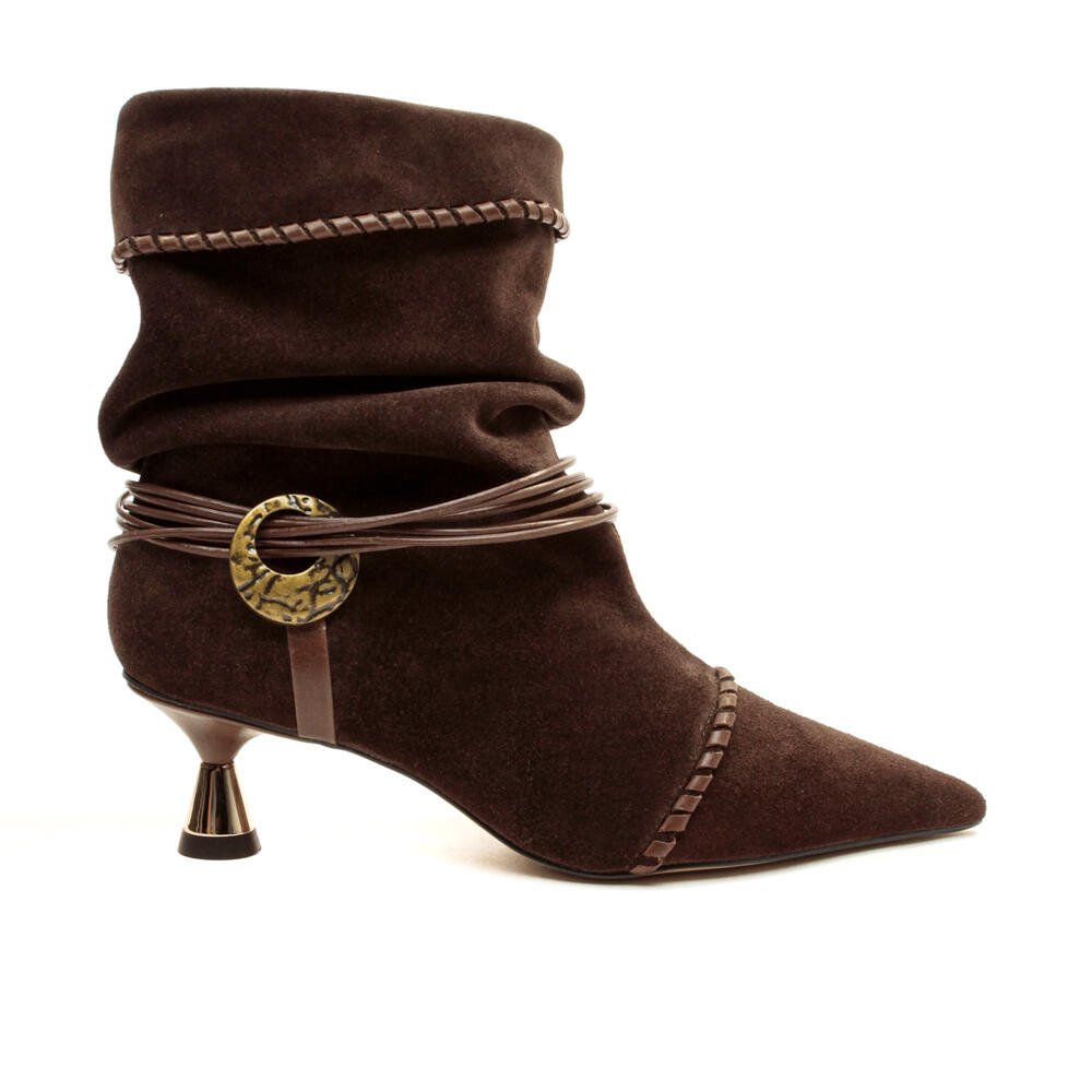 Bota Couro Marrom Cano Curto Cecconello 2620001-2