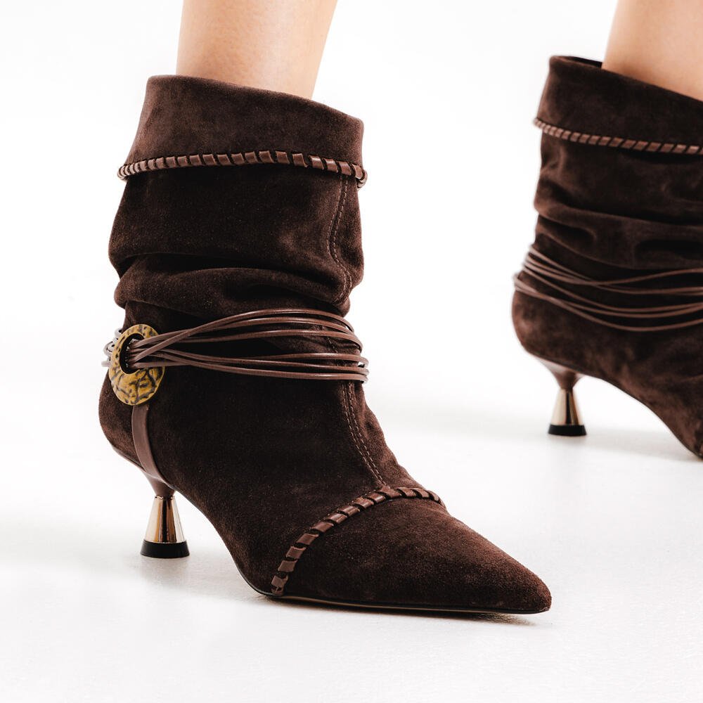 Bota Couro Marrom Cano Curto Cecconello 2620001-2 Marrom 2