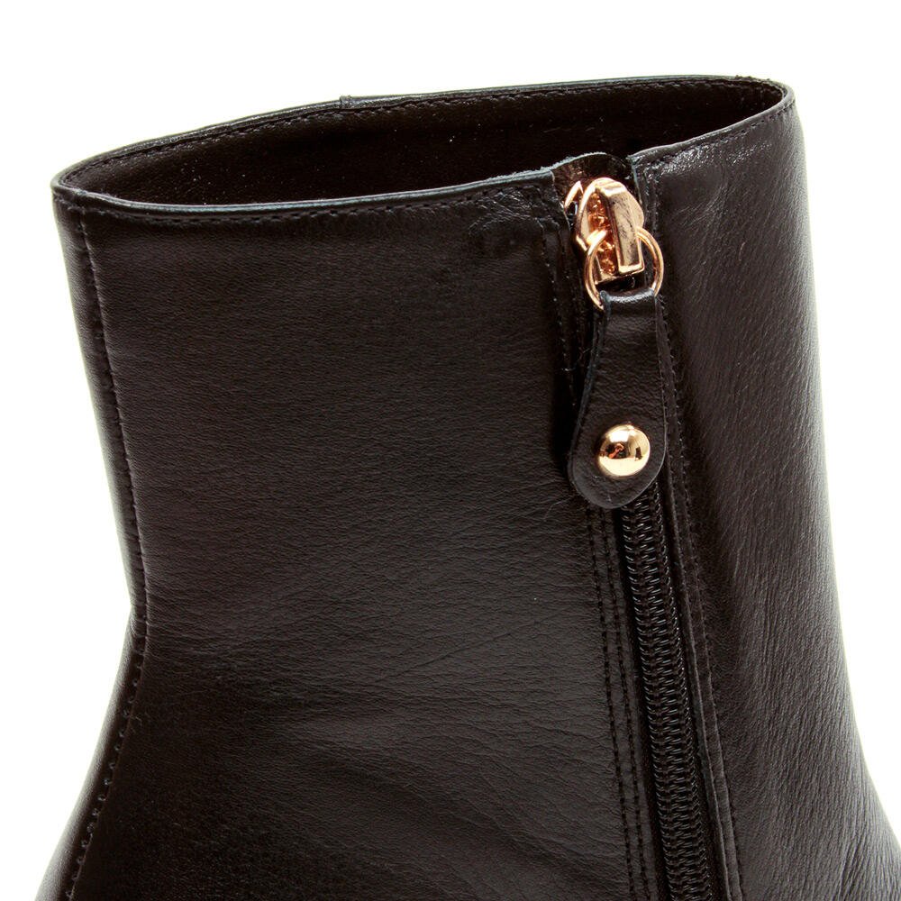 Bota Couro Preto Cano Curto Cecconello 2632004-4 Preto 5