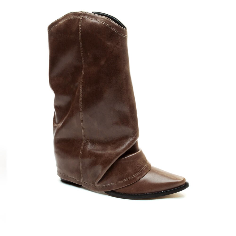 Bota Couro Marrom Cano Médio Cecconello 2619006-3 Marrom 3