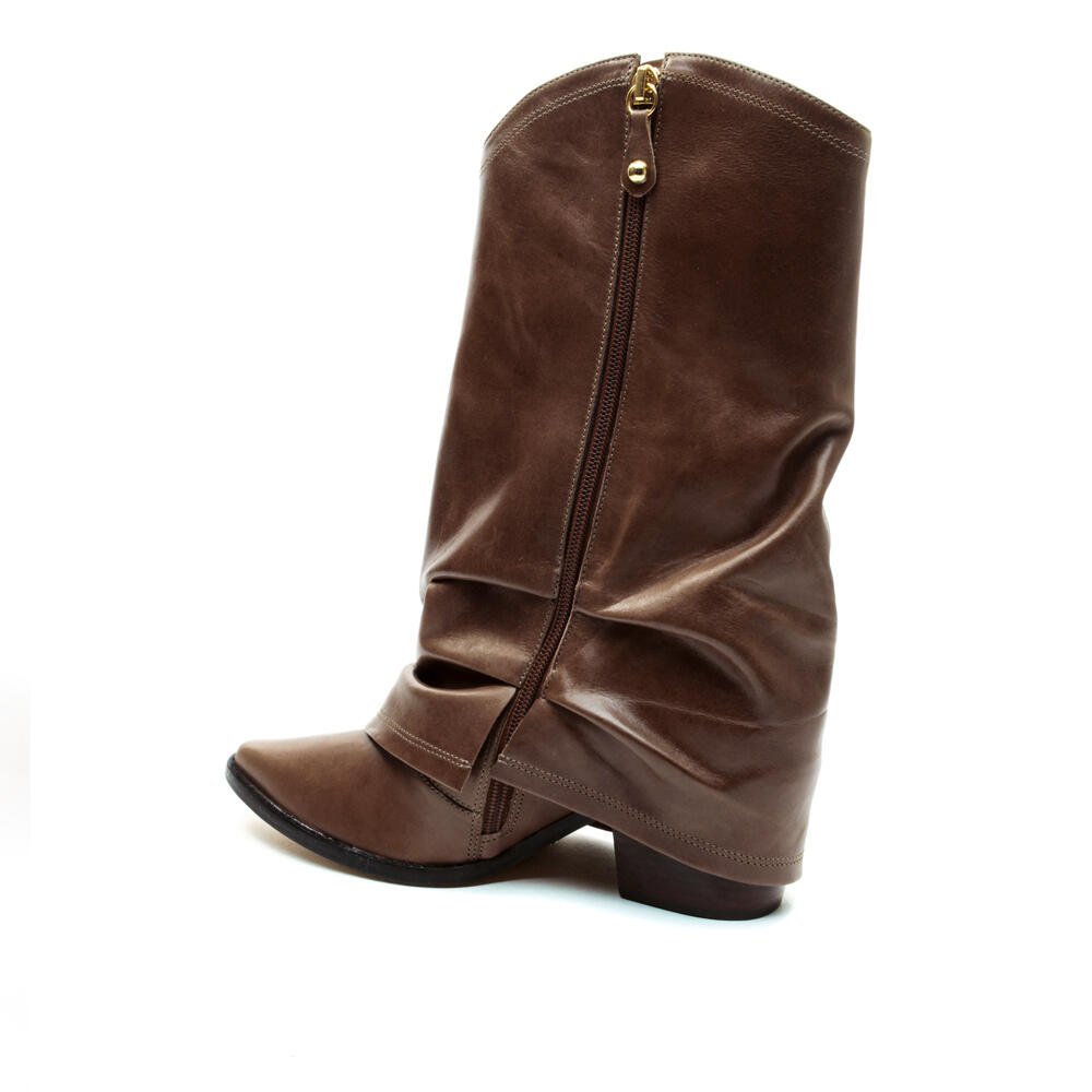 Bota Couro Marrom Cano Médio Cecconello 2619006-3 Marrom 4