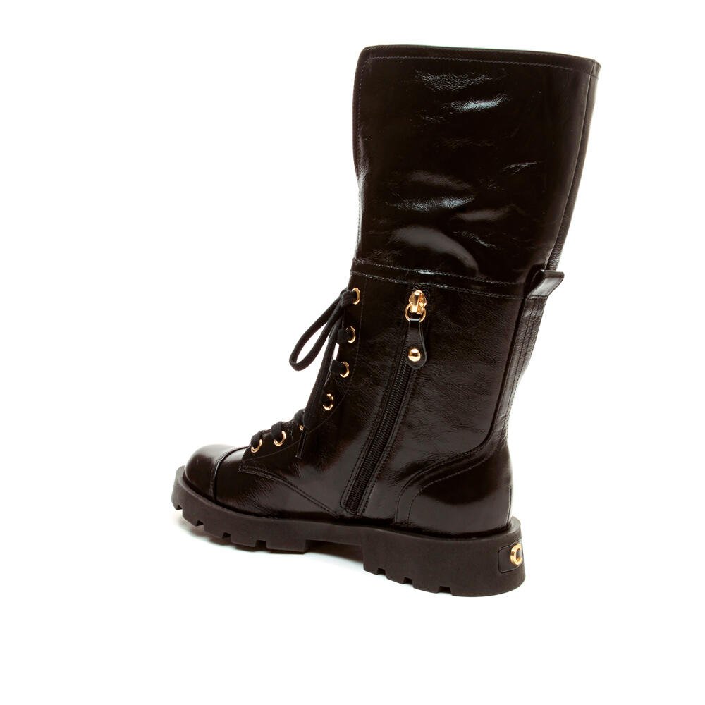 Bota Couro Preto Cano Médio Cecconello 2622004-1 Preto 4