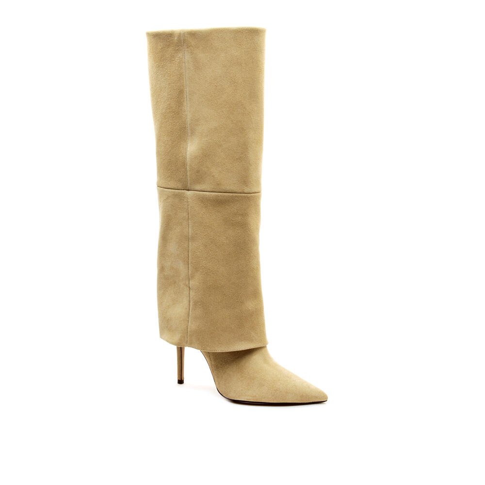 Bota Couro Creme Cano Longo Cecconello 2624001-3 Creme 3