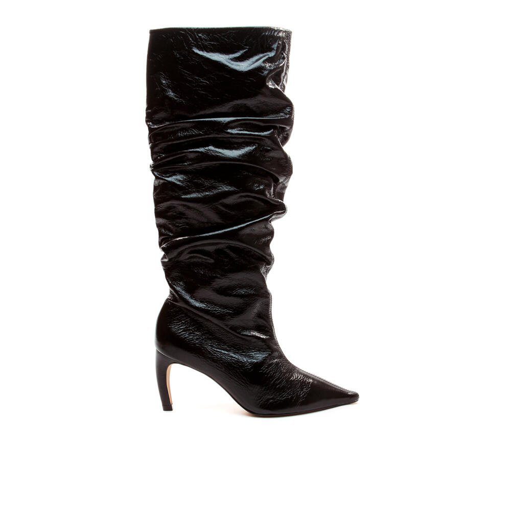 Bota Couro Preto Cano Longo Cecconello 2625001-1