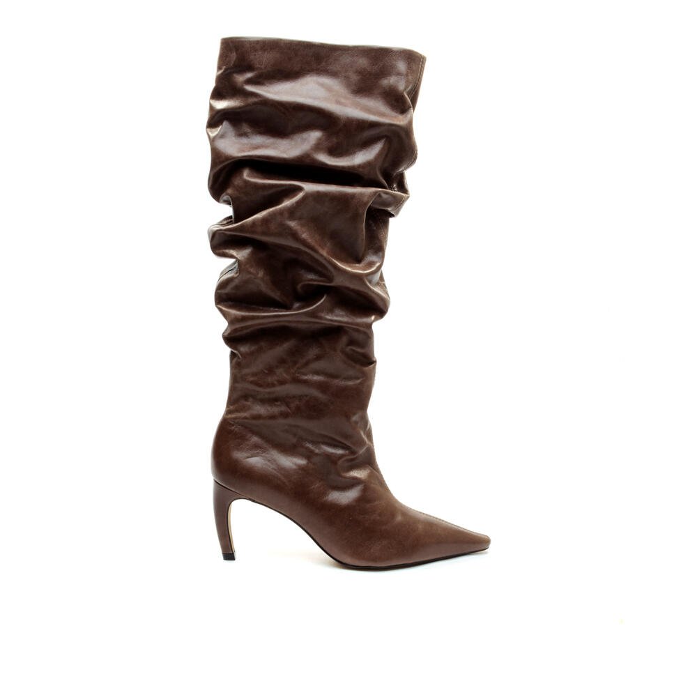 Bota Couro Marrom Cano Longo Cecconello 2625001-3