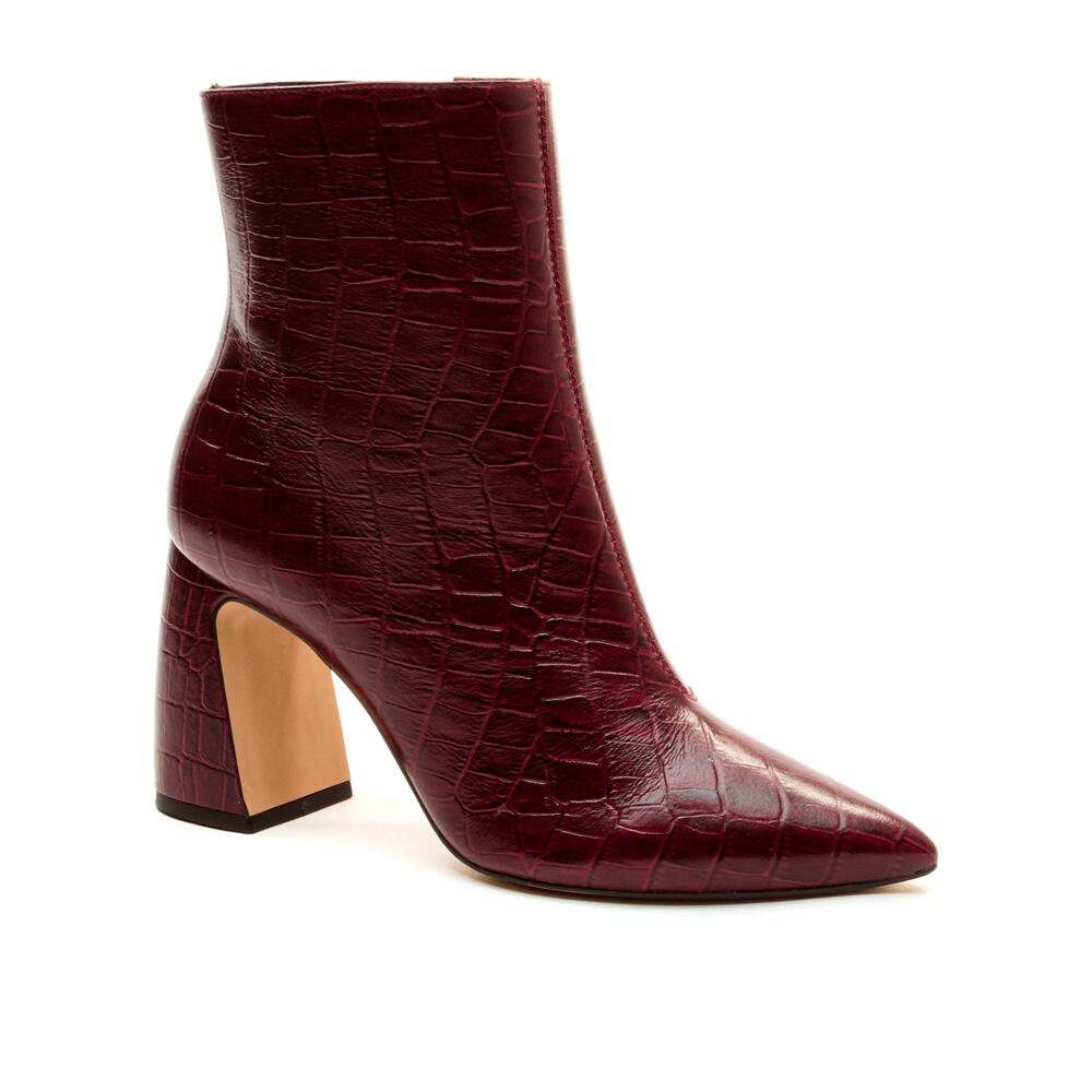 Bota Couro Bordô Cano Curto Cecconello 2626001-1 Bordô 3