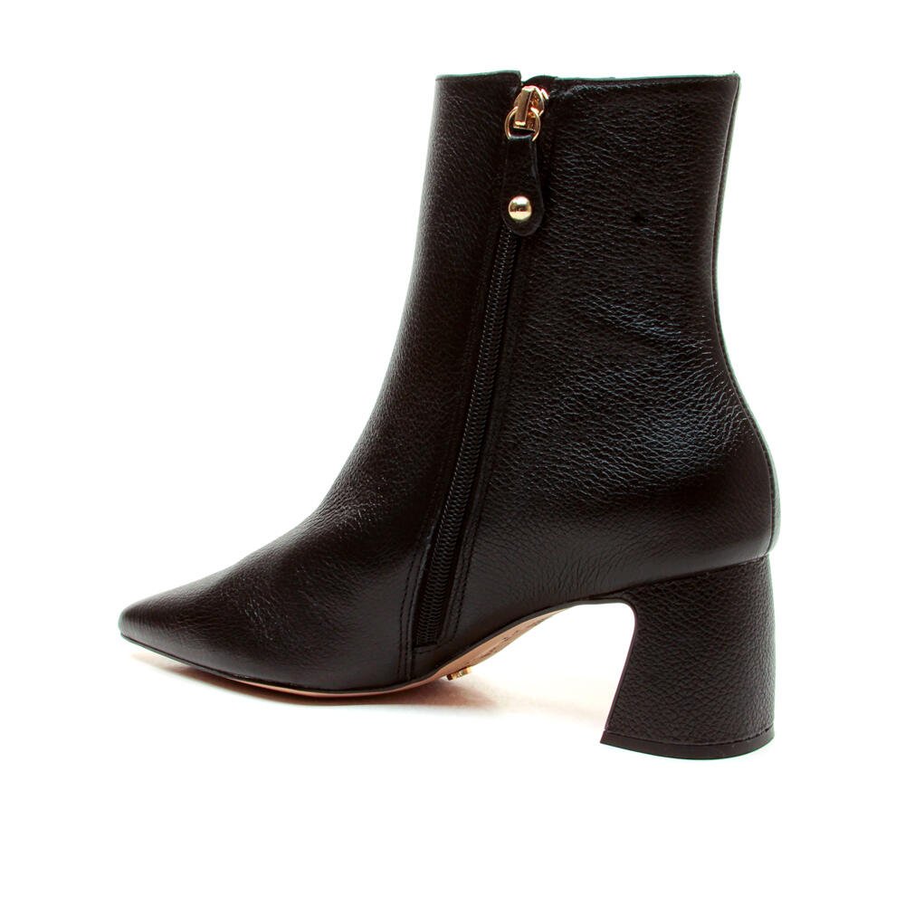 Bota Couro Preto Cano Curto Cecconello 2627001-18 Preto 3