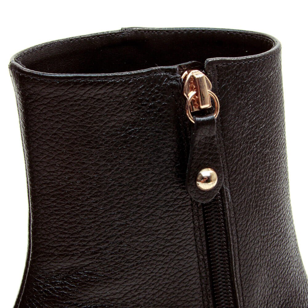 Bota Couro Preto Cano Curto Cecconello 2627001-18 Preto 5