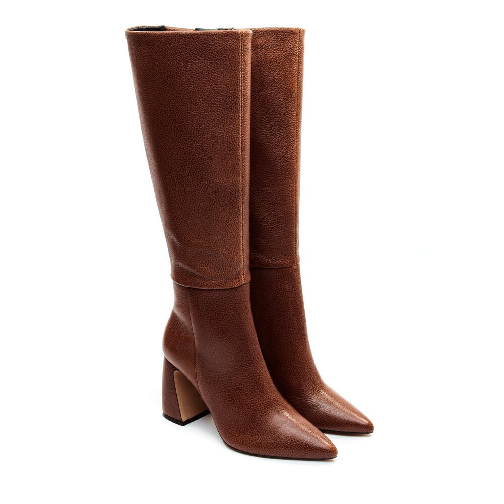 Bota Couro Marrom Cano Longo Cecconello 2626002-4 Marrom 5