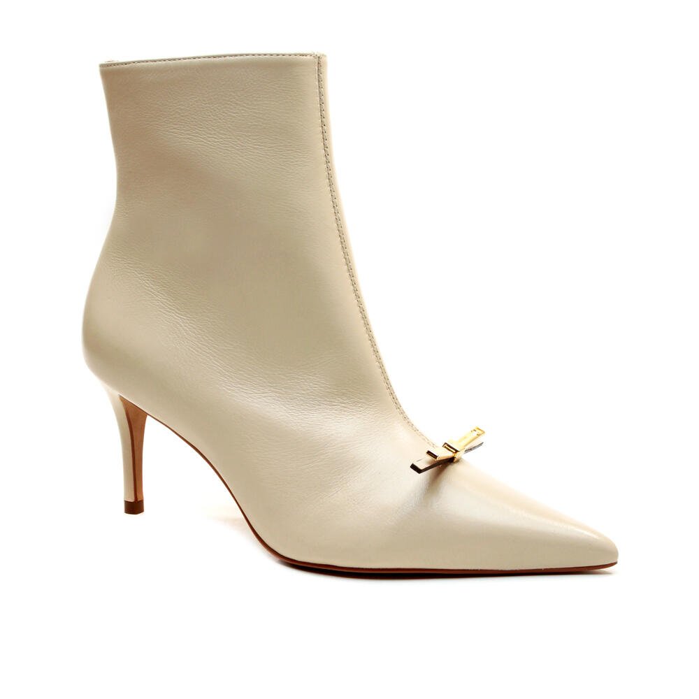Bota Couro Off White Cano Curto Cecconello 2658010-2 Off White 3