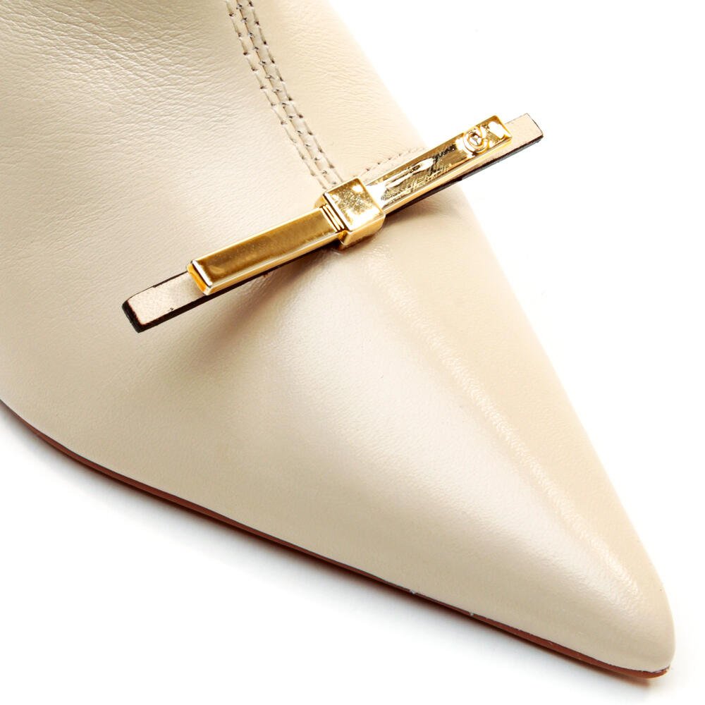 Bota Couro Off White Cano Curto Cecconello 2658010-2 Off White 5