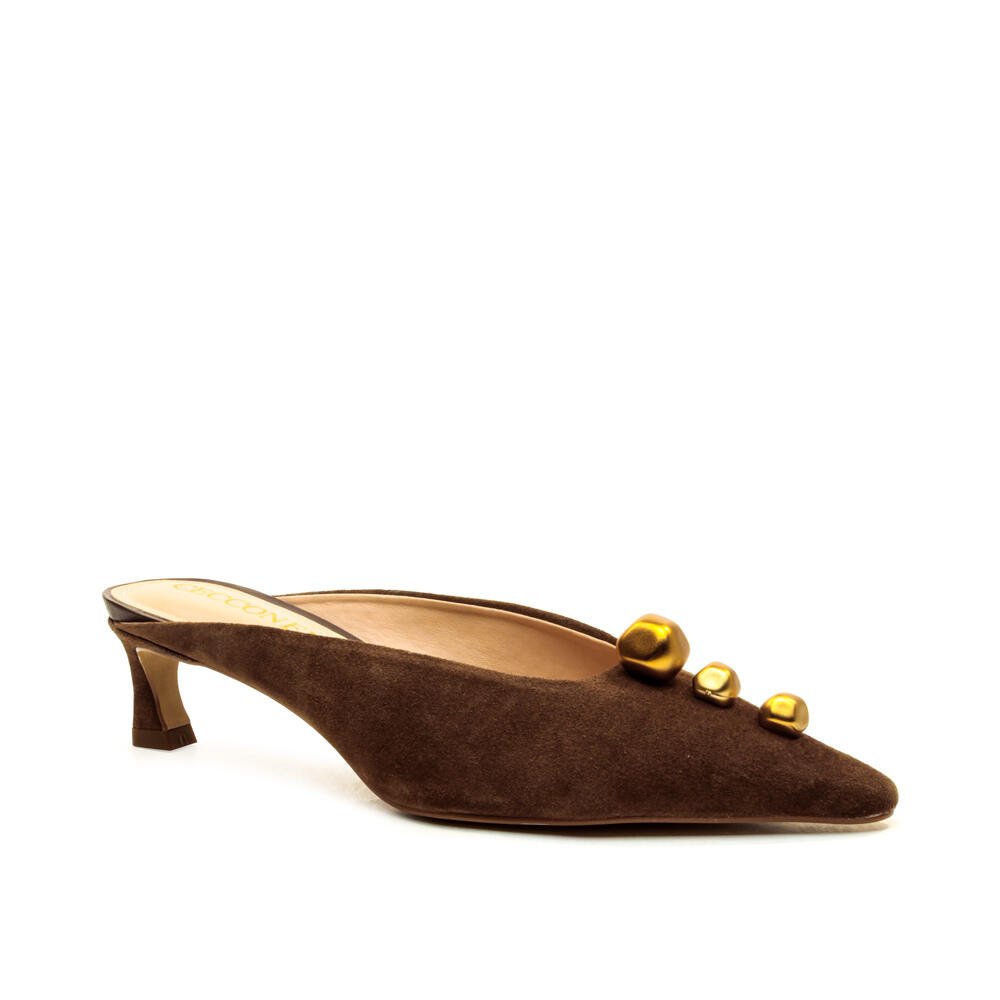 Mule Couro Marrom Salto Baixo Cecconello 2639010-1 Marrom 3