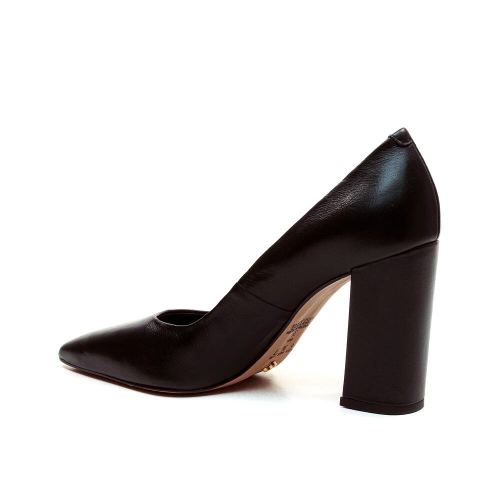 Scarpin Couro Preto Salto Alto Bloco Cecconello 1904002-29 Preto 3