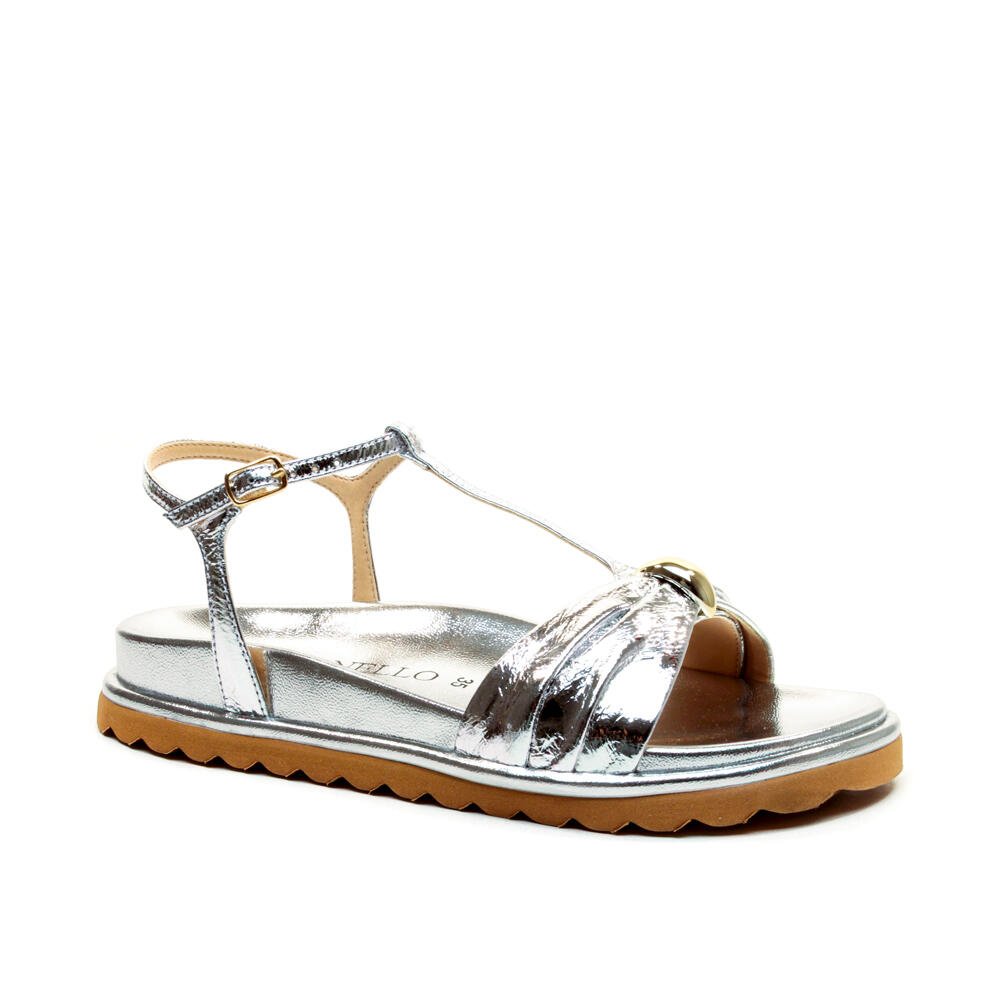 Sandália Papete Couro Prata Cecconello 2638004-1 Prata 3