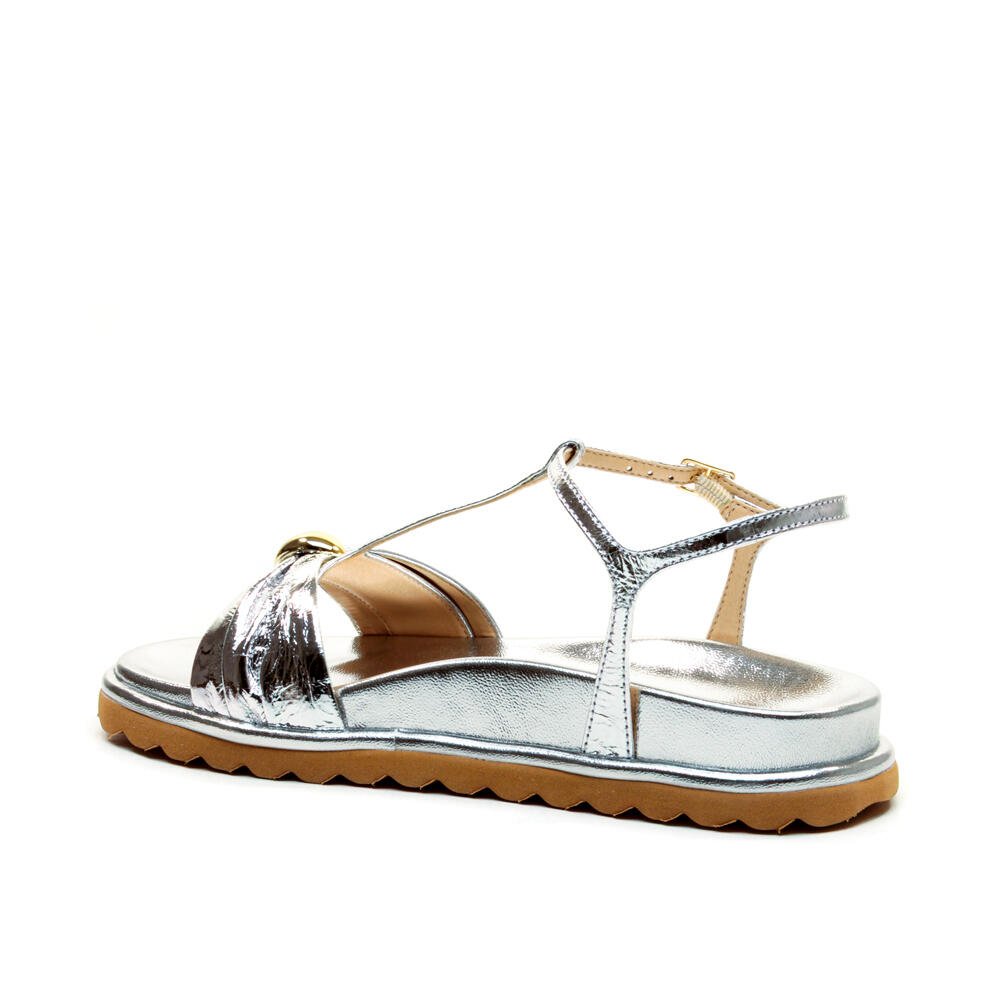 Sandália Papete Couro Prata Cecconello 2638004-1 Prata 4