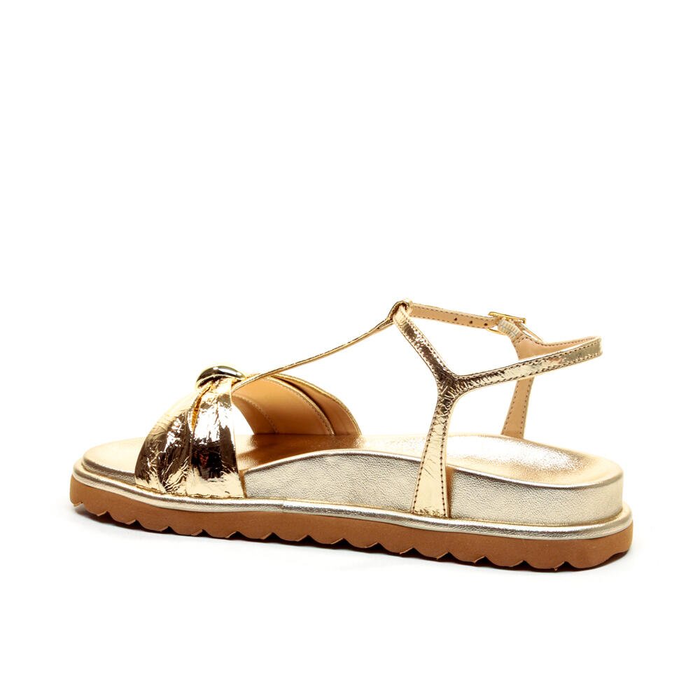 Sandália Papete Couro Ouro Light Cecconello 2638004-2 Ouro Light 4