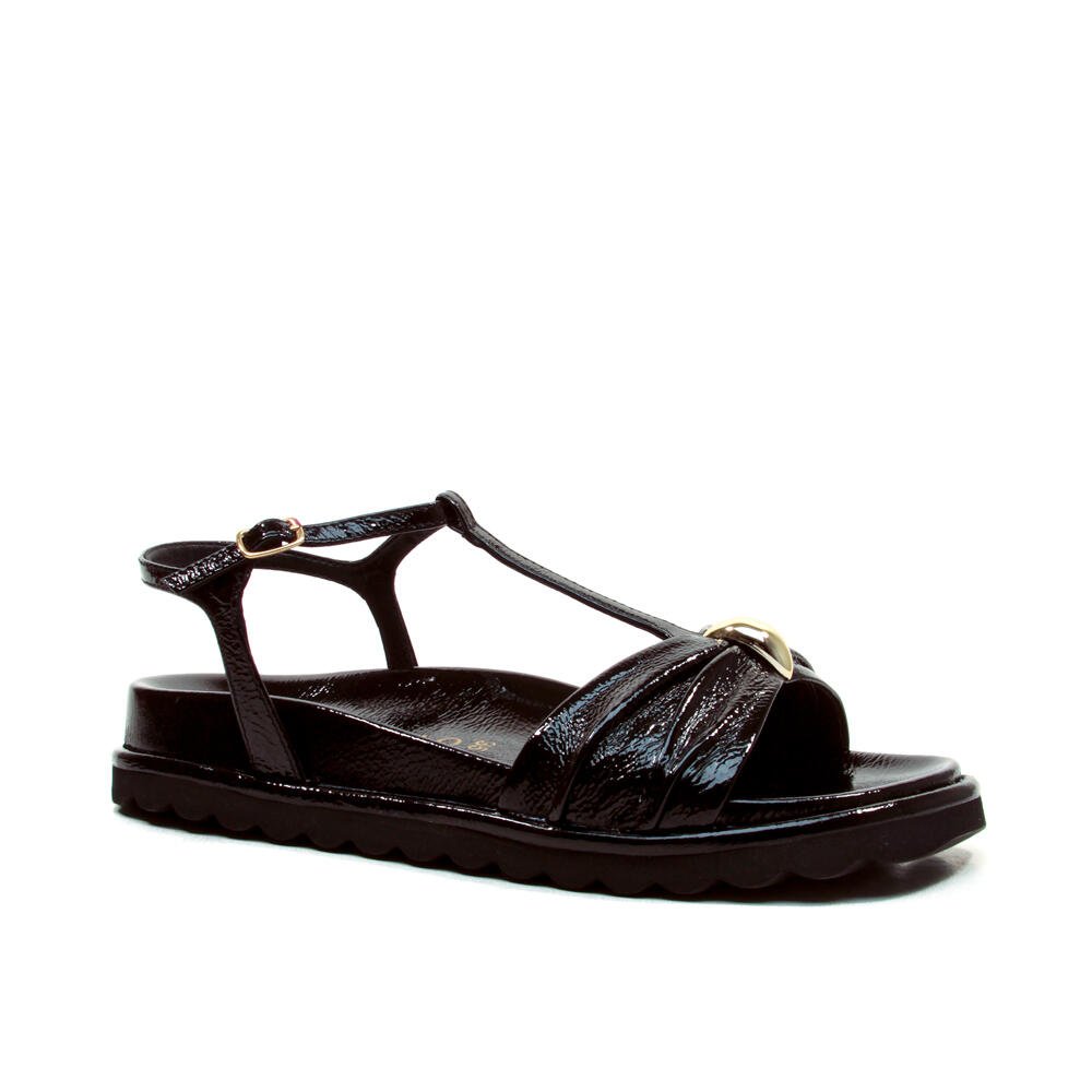 Sandália Papete Couro Preto Cecconello 2638004-6 Preto 2