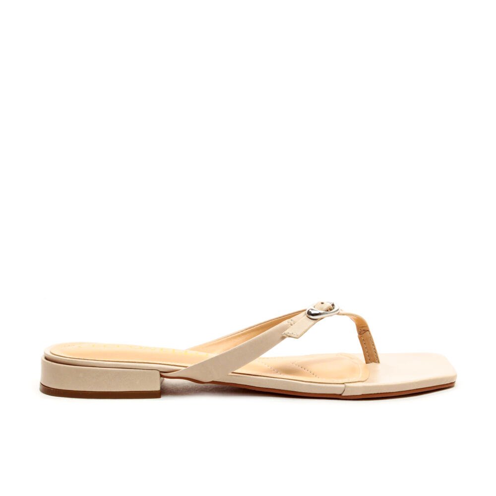 Rasteira Couro Off White Cecconello 2547001-6