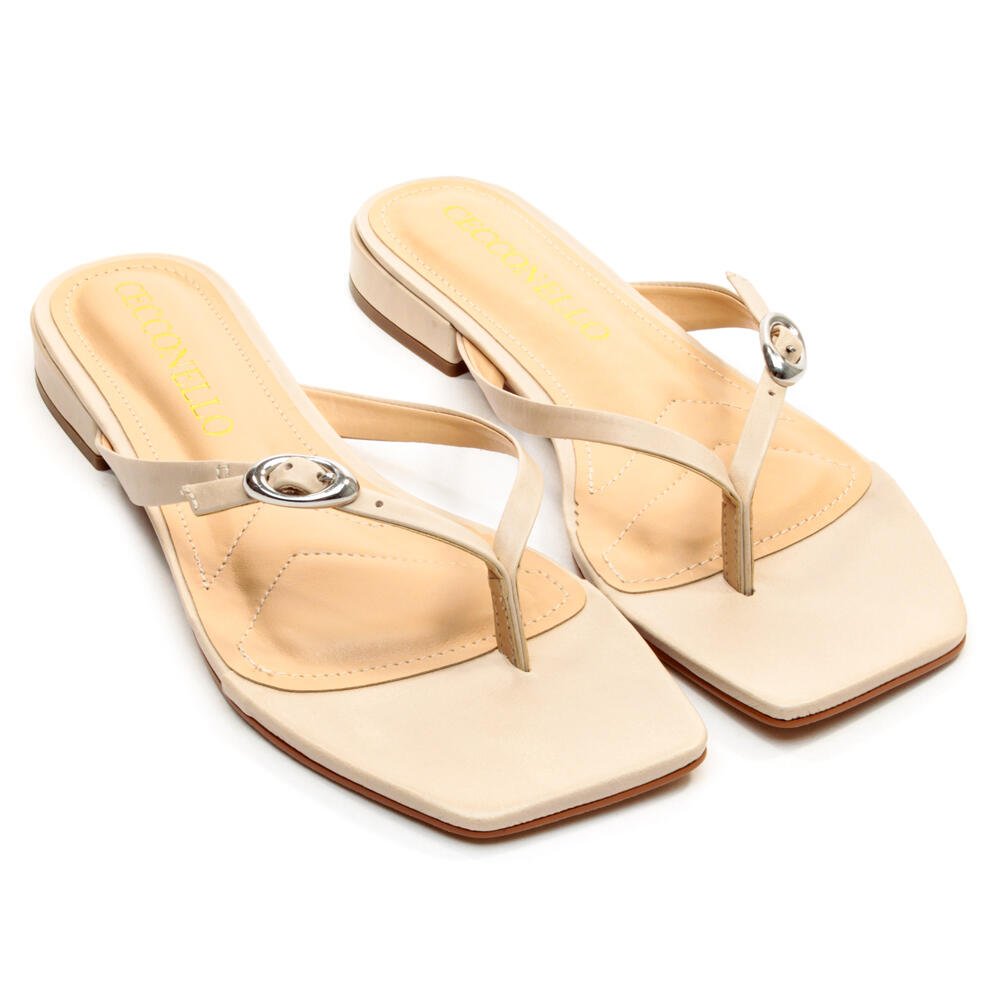 Rasteira Couro Off White Cecconello 2547001-6 Off White 4