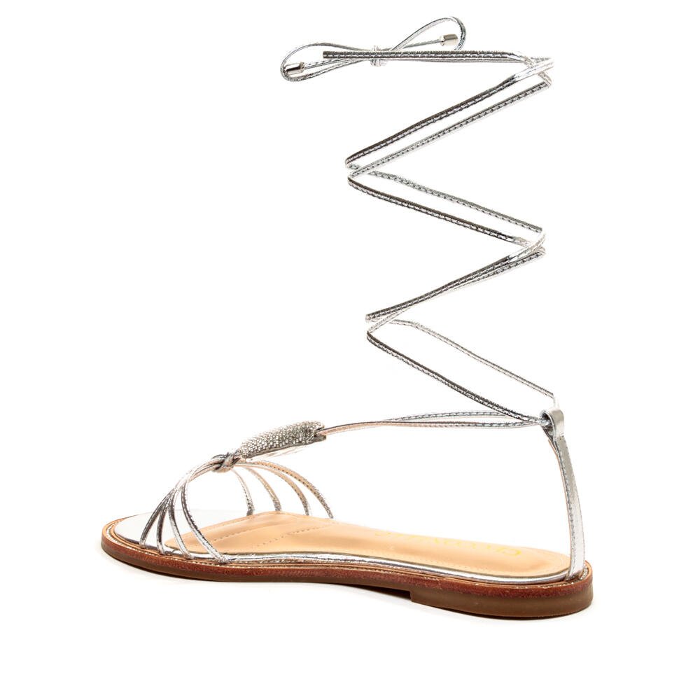 Sandália Rasteira Couro Prata Cecconello 2503005-2 Prata 4