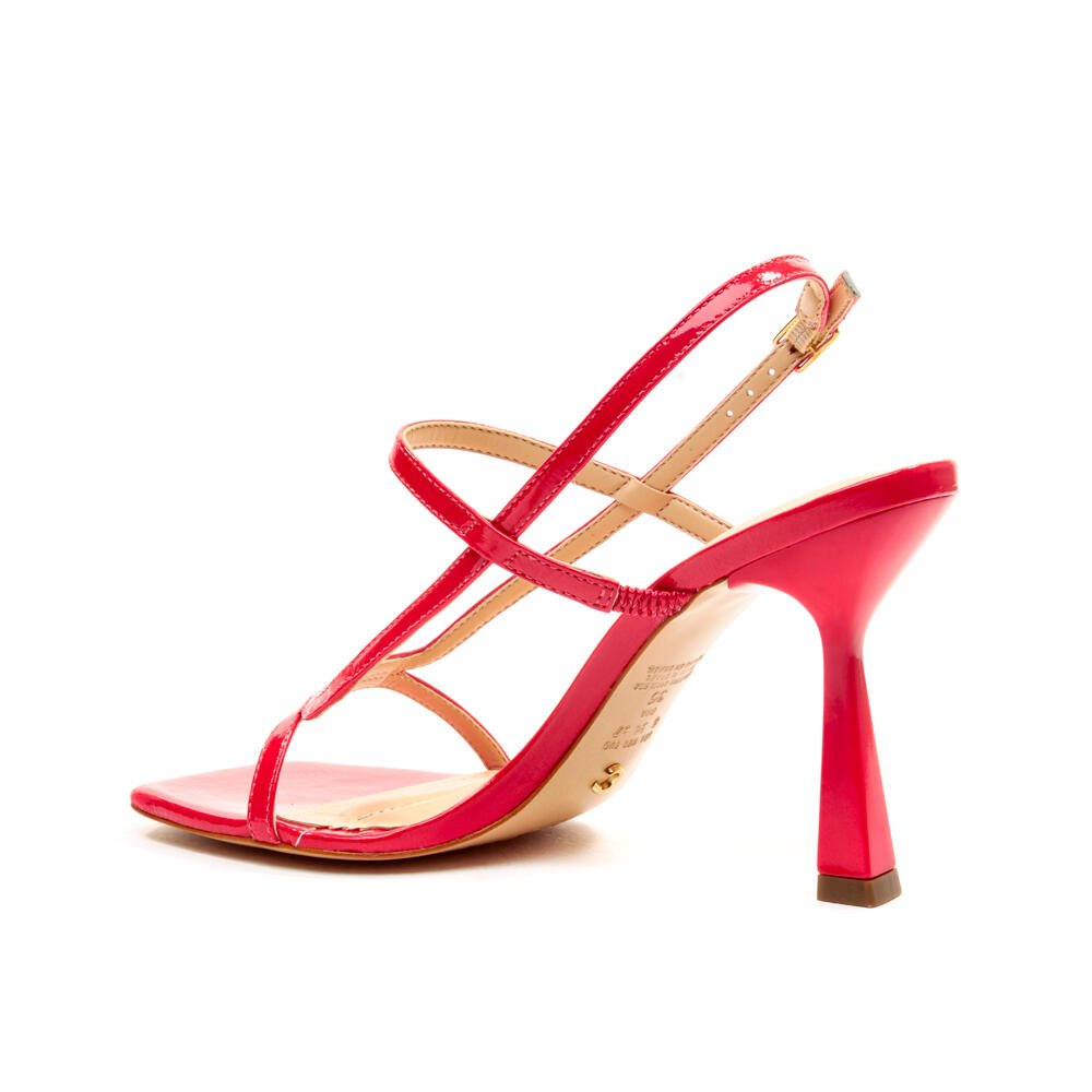 Sandália Couro Vermelho Salto Alto Cecconello 2535002-1 Vermelho 4