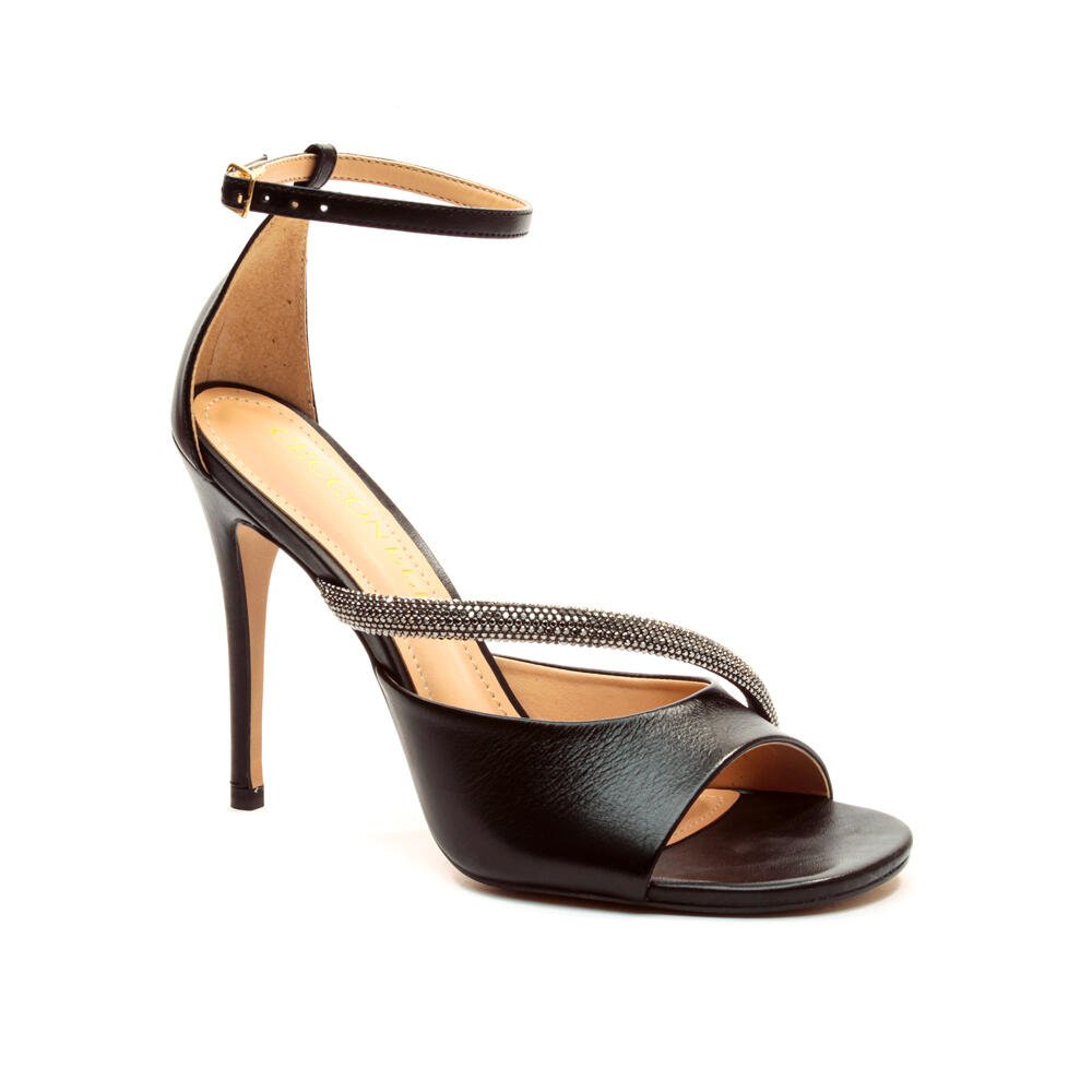 Sandália Couro Preto Salto Alto Cecconello 2551004-1 Preto 3
