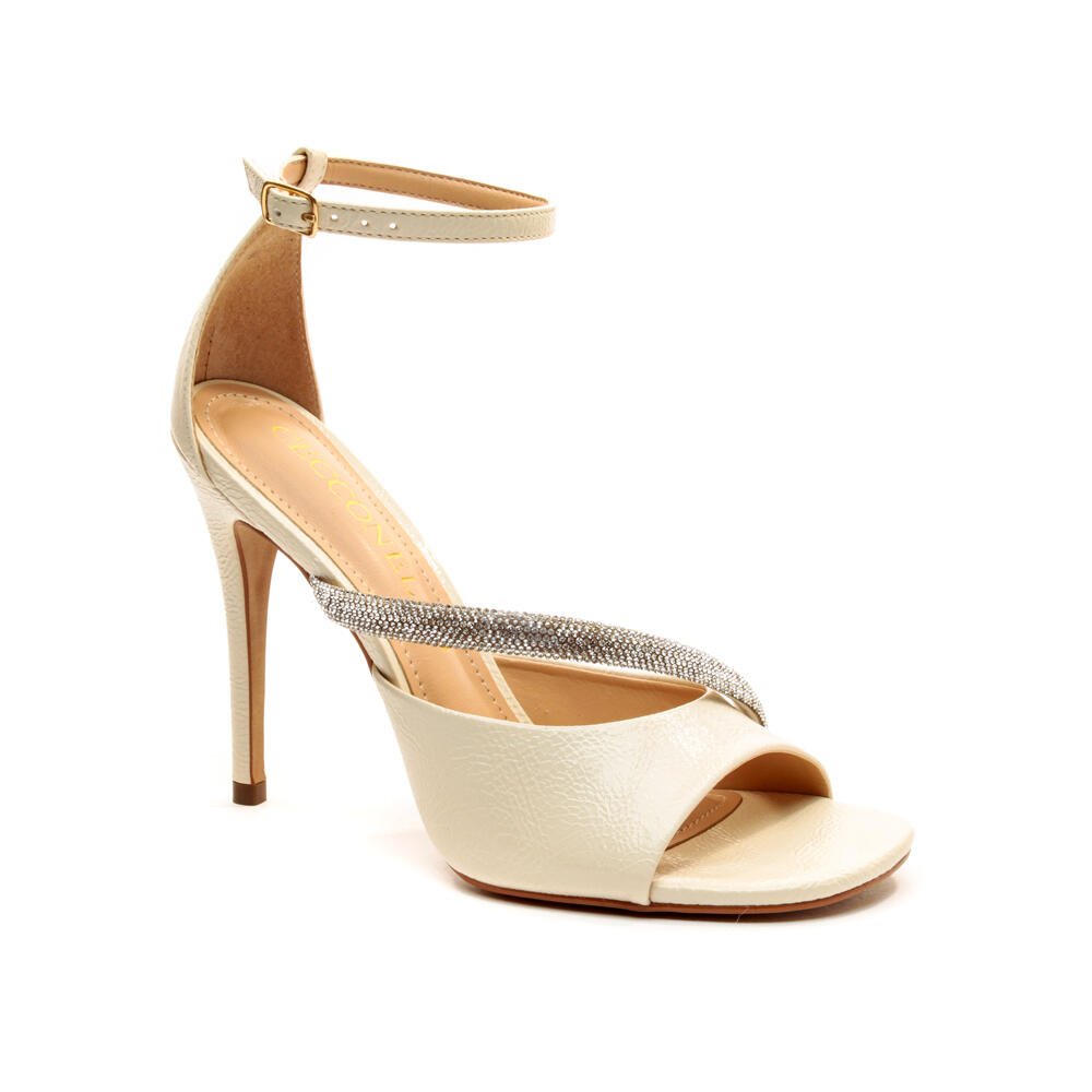 Sandália Off White Salto Alto Cecconello 2551004-3 Off White 3