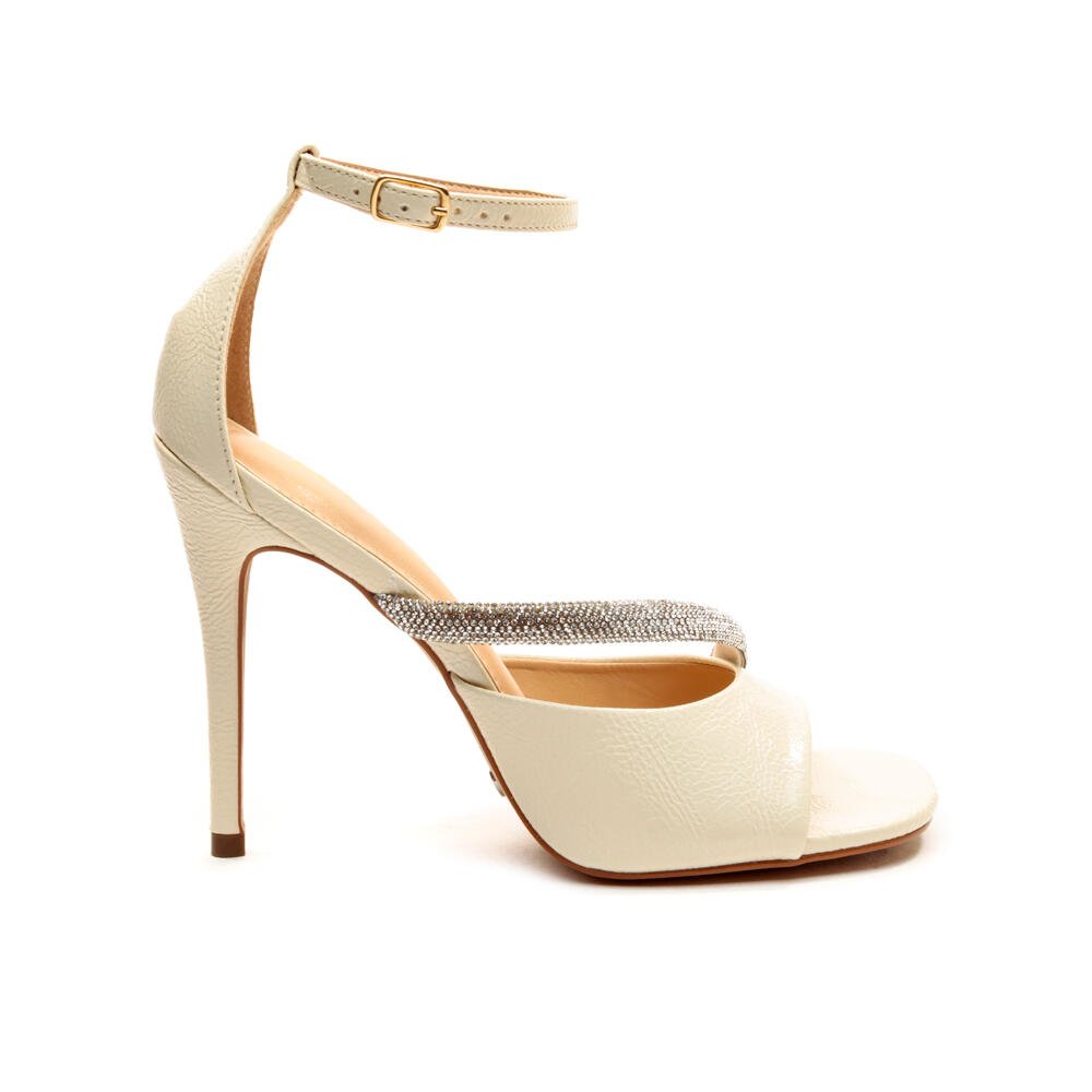 Sandália Off White Salto Alto Cecconello 2551004-3 Off White 3