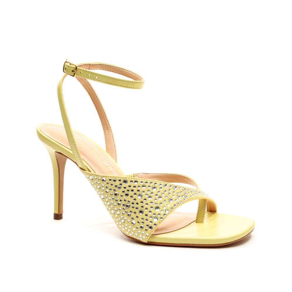Sandália Couro Amarelo Salto Alto Cecconello 2599002-2 Amarelo 3