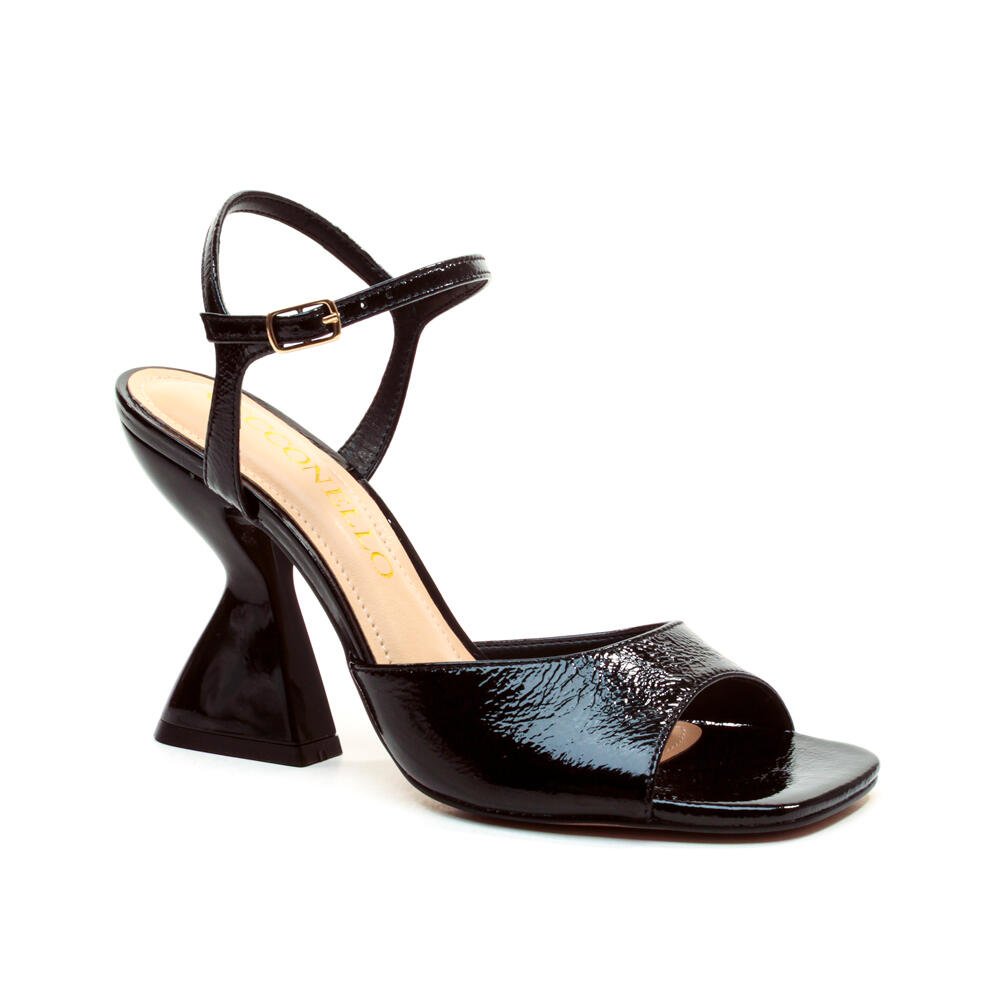 Sandália Couro Preto Salto Alto Cecconello 2701001-3 Preto 3