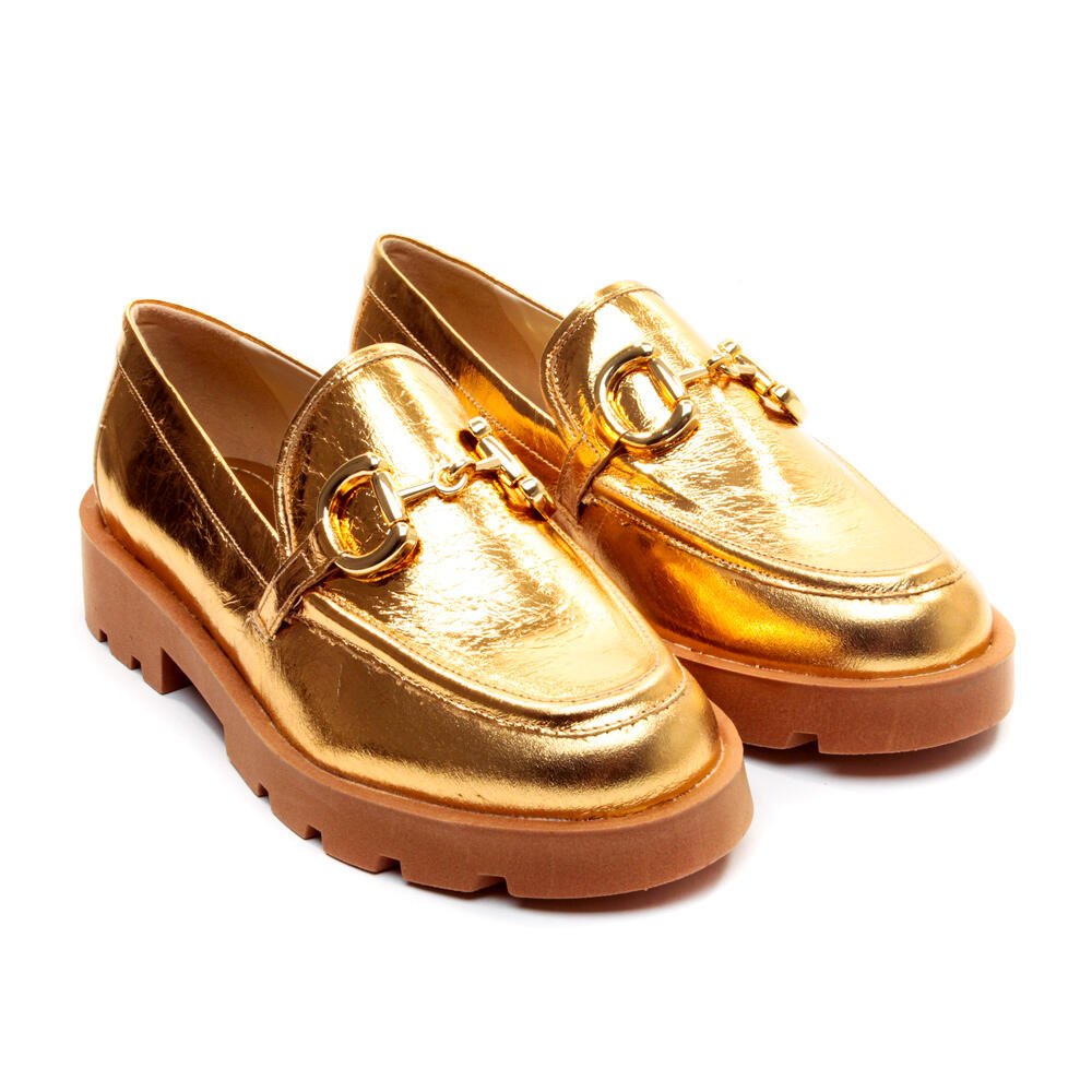 Sapato Oxford Couro Ouro Cecconello 2374012-3 Ouro 4