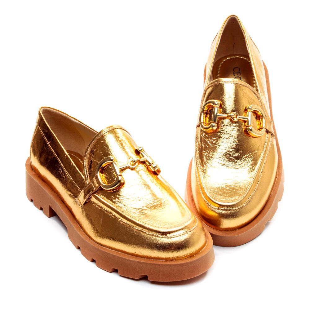 Sapato Oxford Couro Ouro Cecconello 2374012-3 Ouro 5