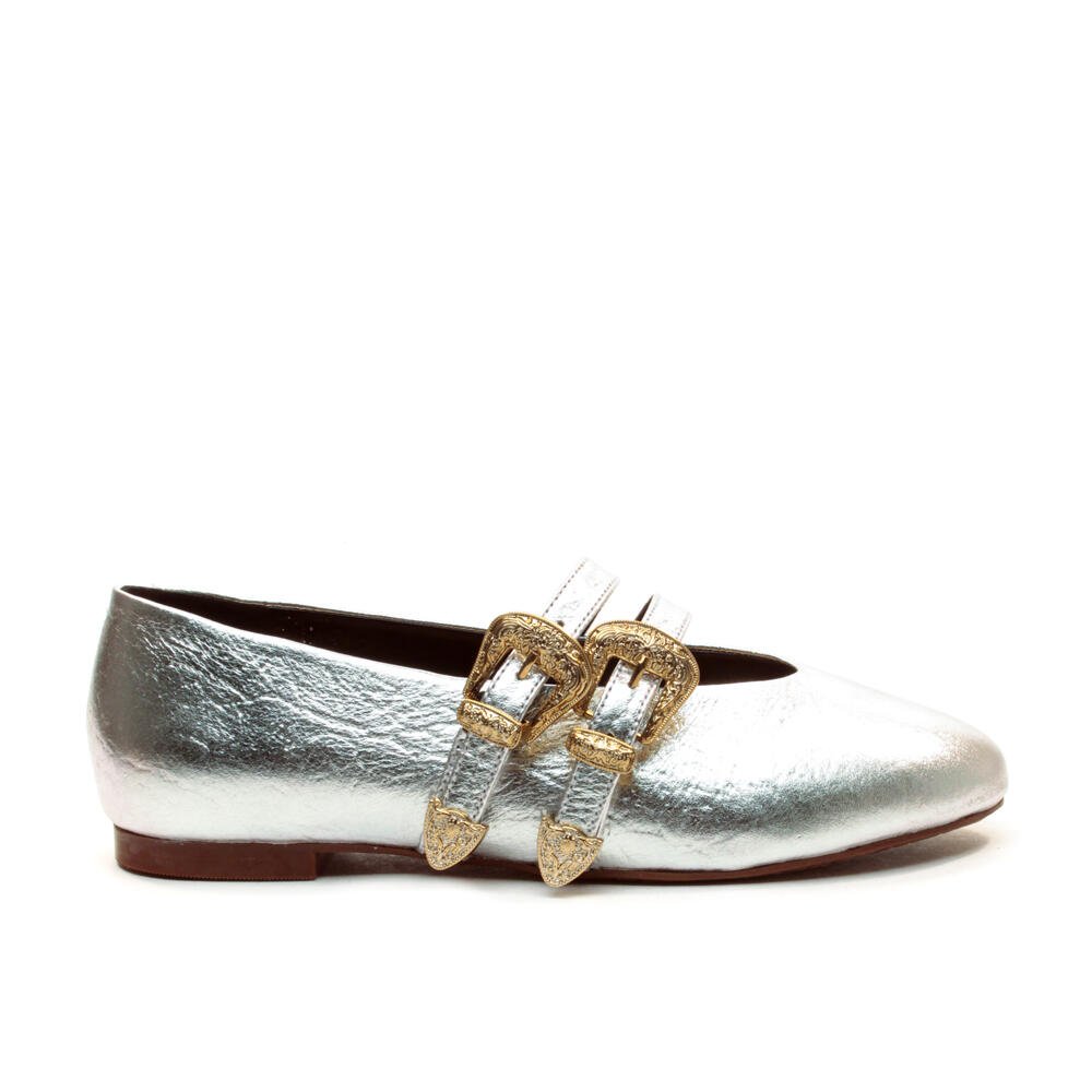 Sapatilha Couro Prata Cecconello 2635002-2