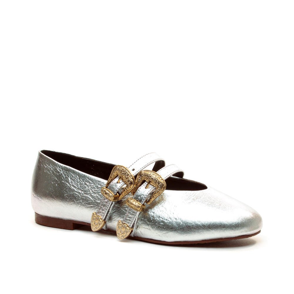 Sapatilha Couro Prata Cecconello 2635002-2 Prata/Dourado 3