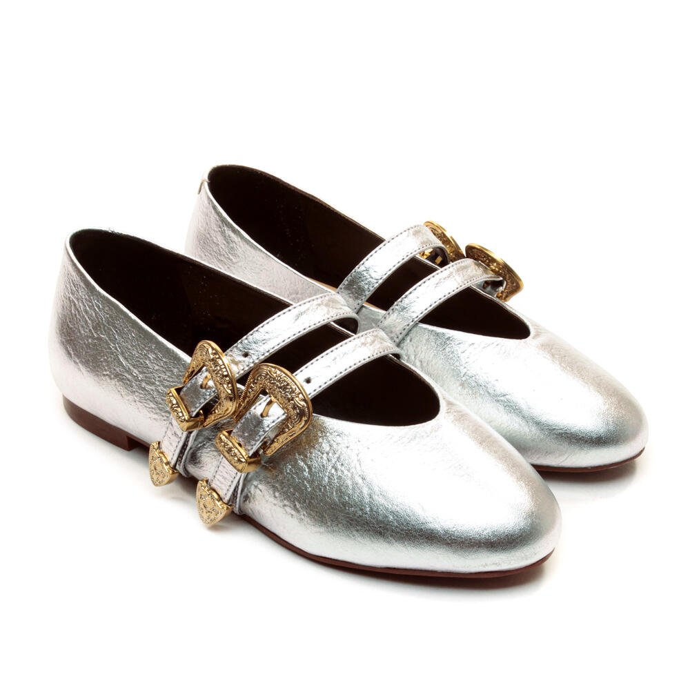 Sapatilha Couro Prata Cecconello 2635002-2 Prata/Dourado 5