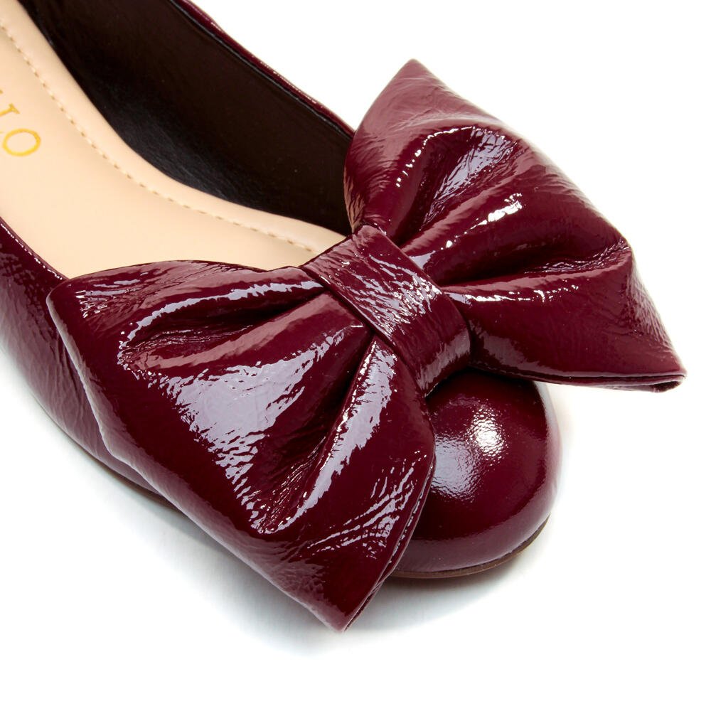 Sapatilha Couro Bordô Cecconello 2408005-15 Bordô 5