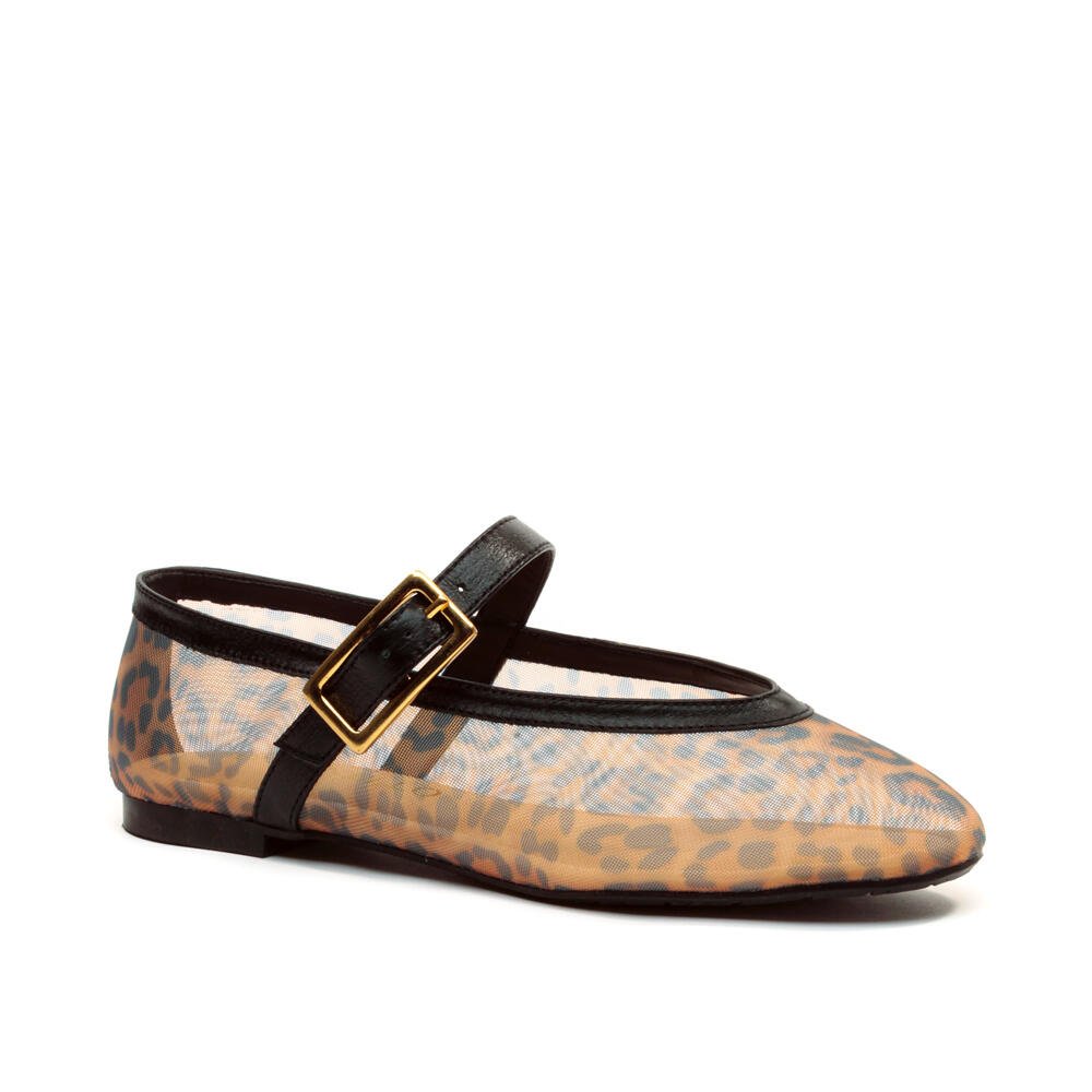 Sapatilha Couro Preto Cecconello 2635007-1 Preto/Onça 3