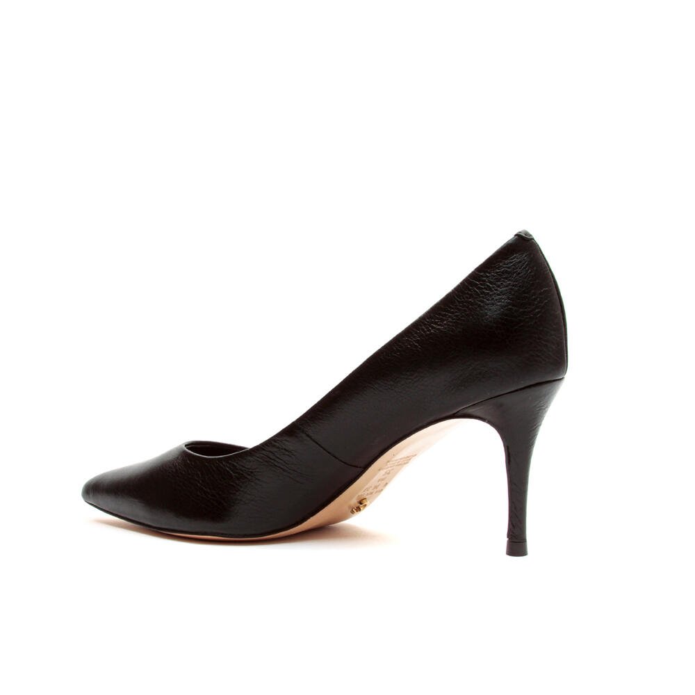 Scarpin Couro Preto Salto Médio Cecconello 2399001-3 Preto 3