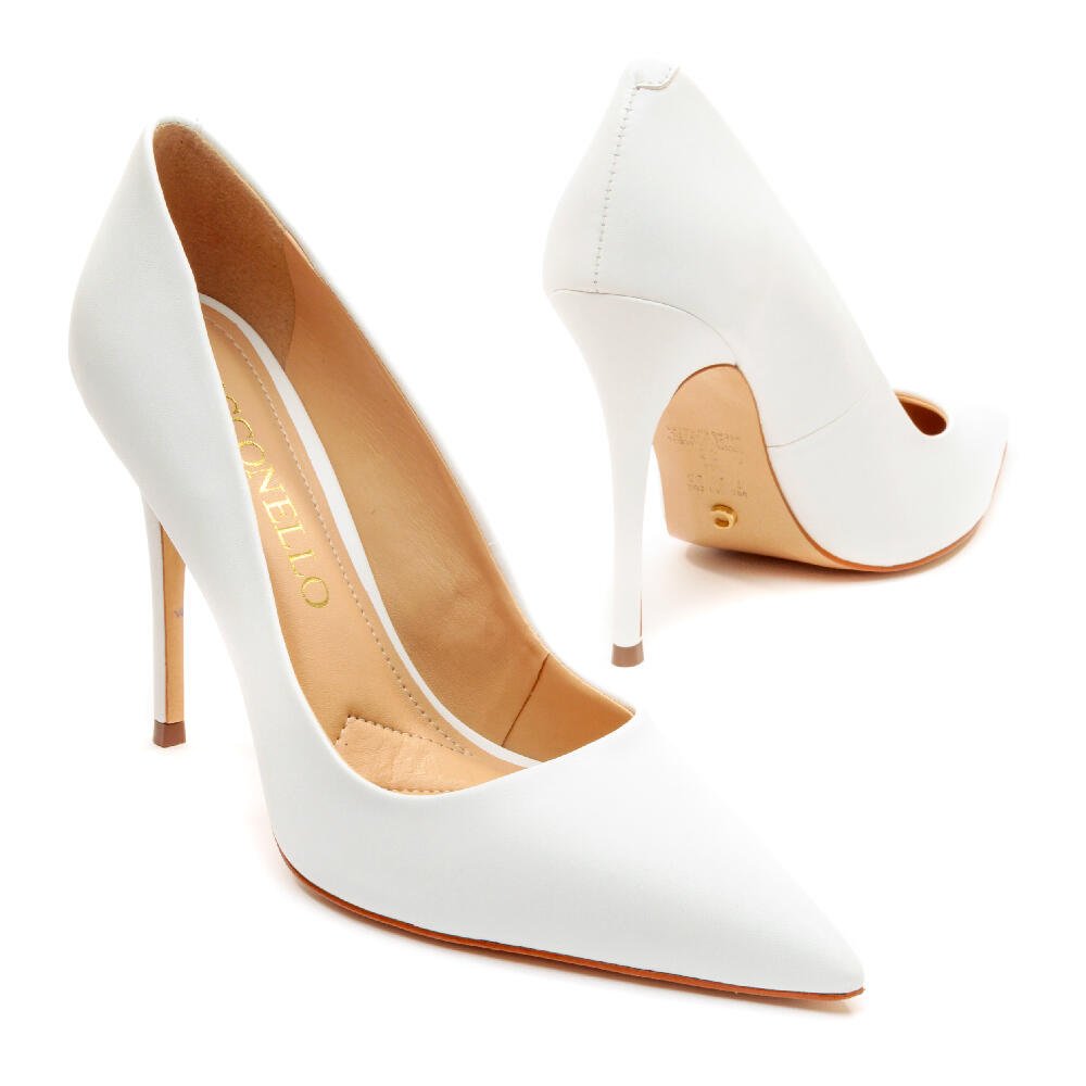 Scarpin Branco Salto Alto Cecconello 2130008-75 Branco 4