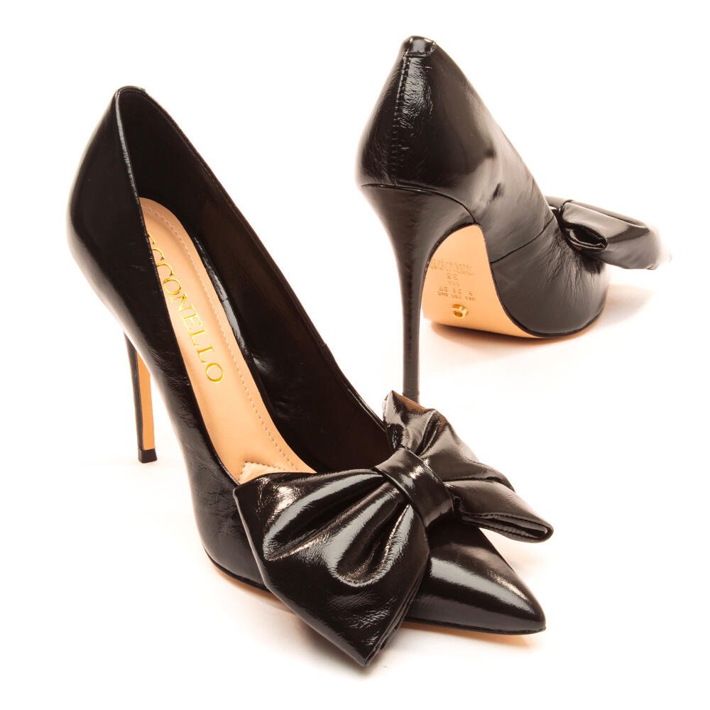 Scarpin Couro Preto Salto Alto Cecconello 2396004-3 Preto 5