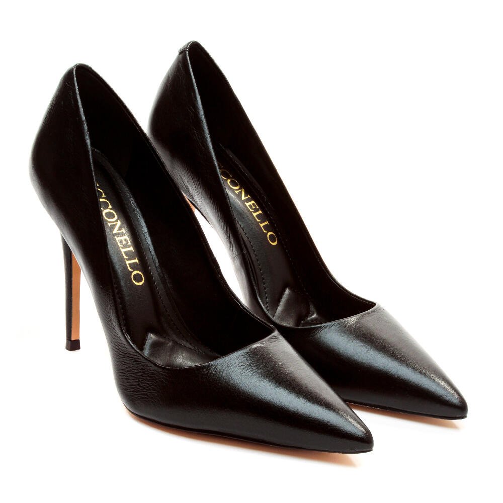 Scarpin Couro Preto Salto Alto Cecconello 2130008-83 Preto 5