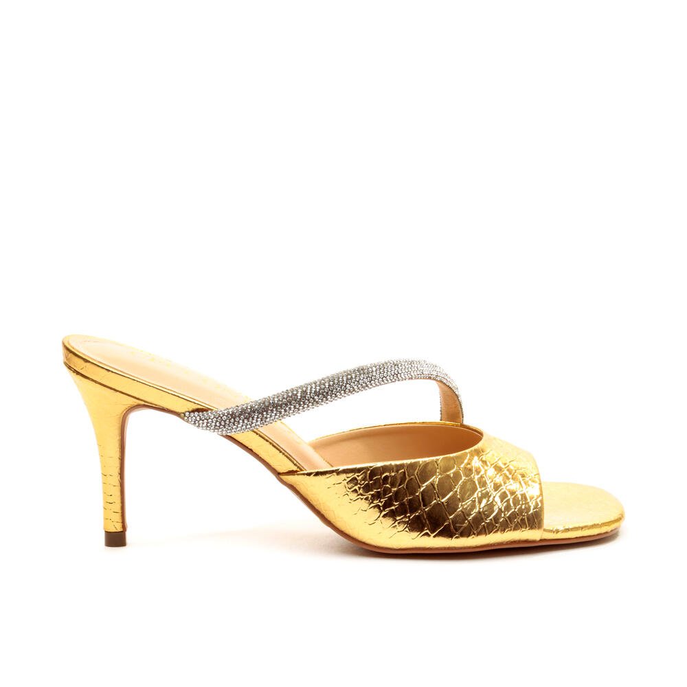 Tamanco Ouro Salto Médio Cecconello 2546004-2