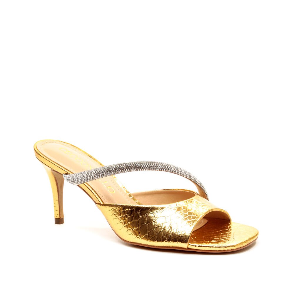 Tamanco Ouro Salto Médio Cecconello 2546004-2 Ouro 3