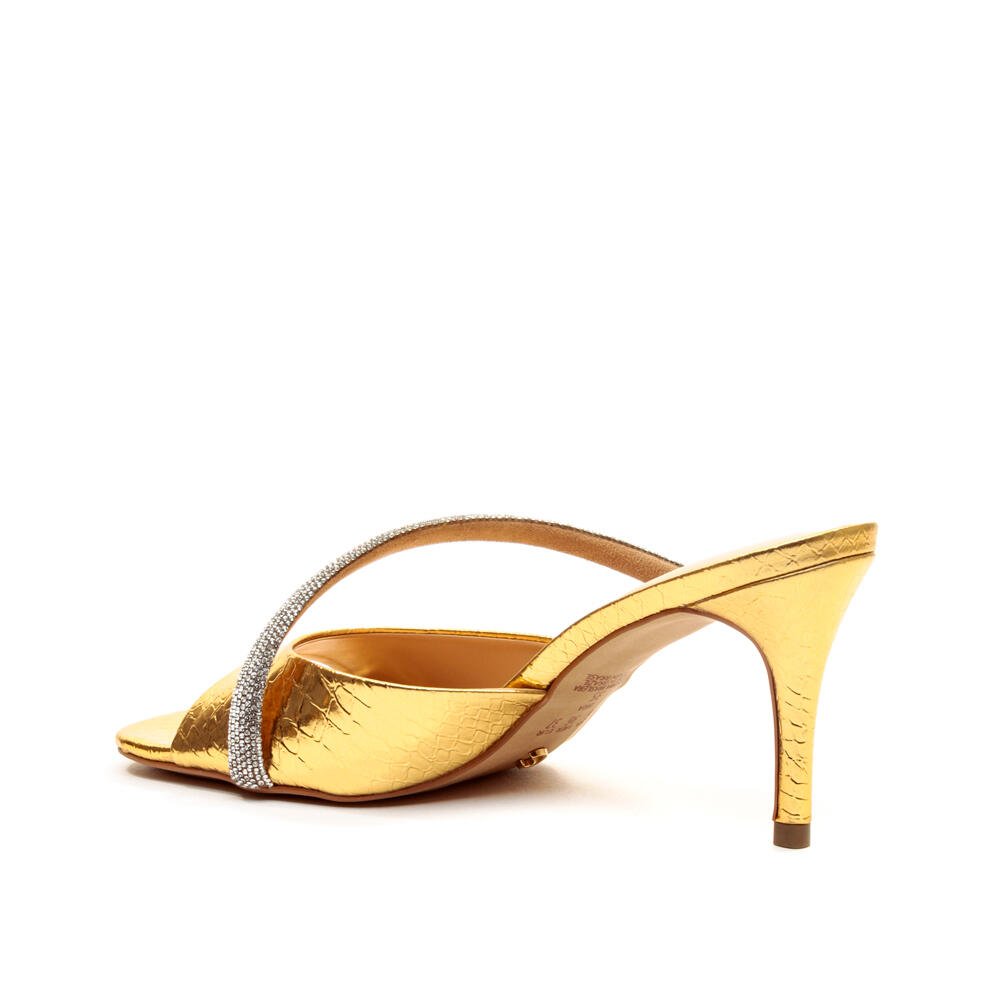 Tamanco Ouro Salto Médio Cecconello 2546004-2 Ouro 4